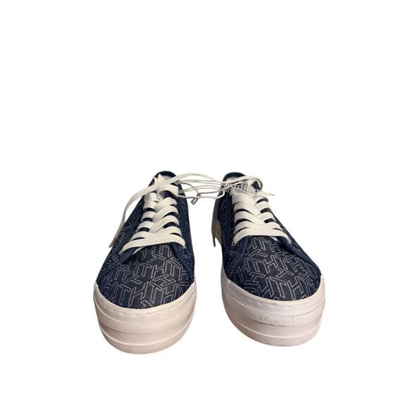 Brand New Tommy Hilfiger Bekimo Blue White Platform Sneakers Size 10 - Picture 3 of 8